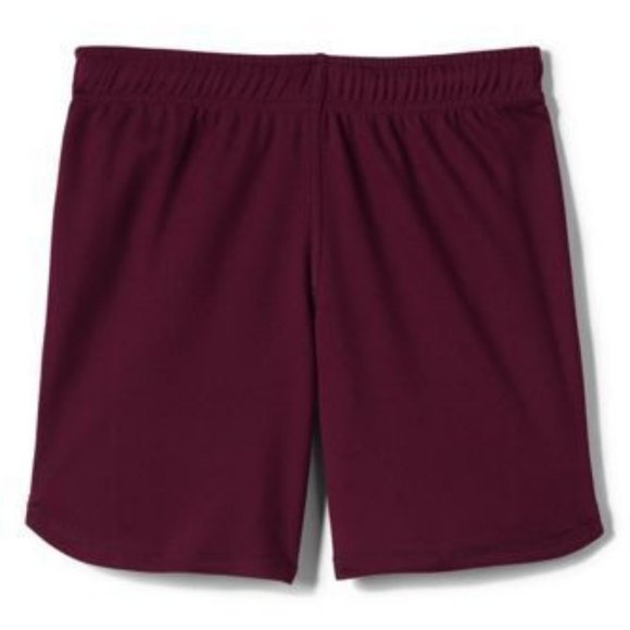 NWT‎ LANDS' END GIRLS MESH GYM SHORTS BURGUNDY MEDIUM - Picture 3 of 6